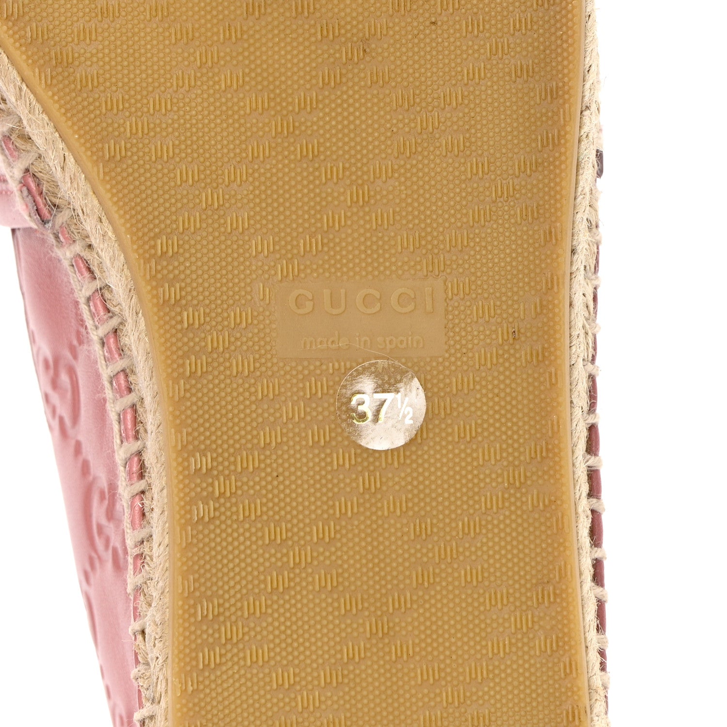 Gucci Guccissima Signature Espadrilles 37.5 Rose Baby Candy 6 of 12