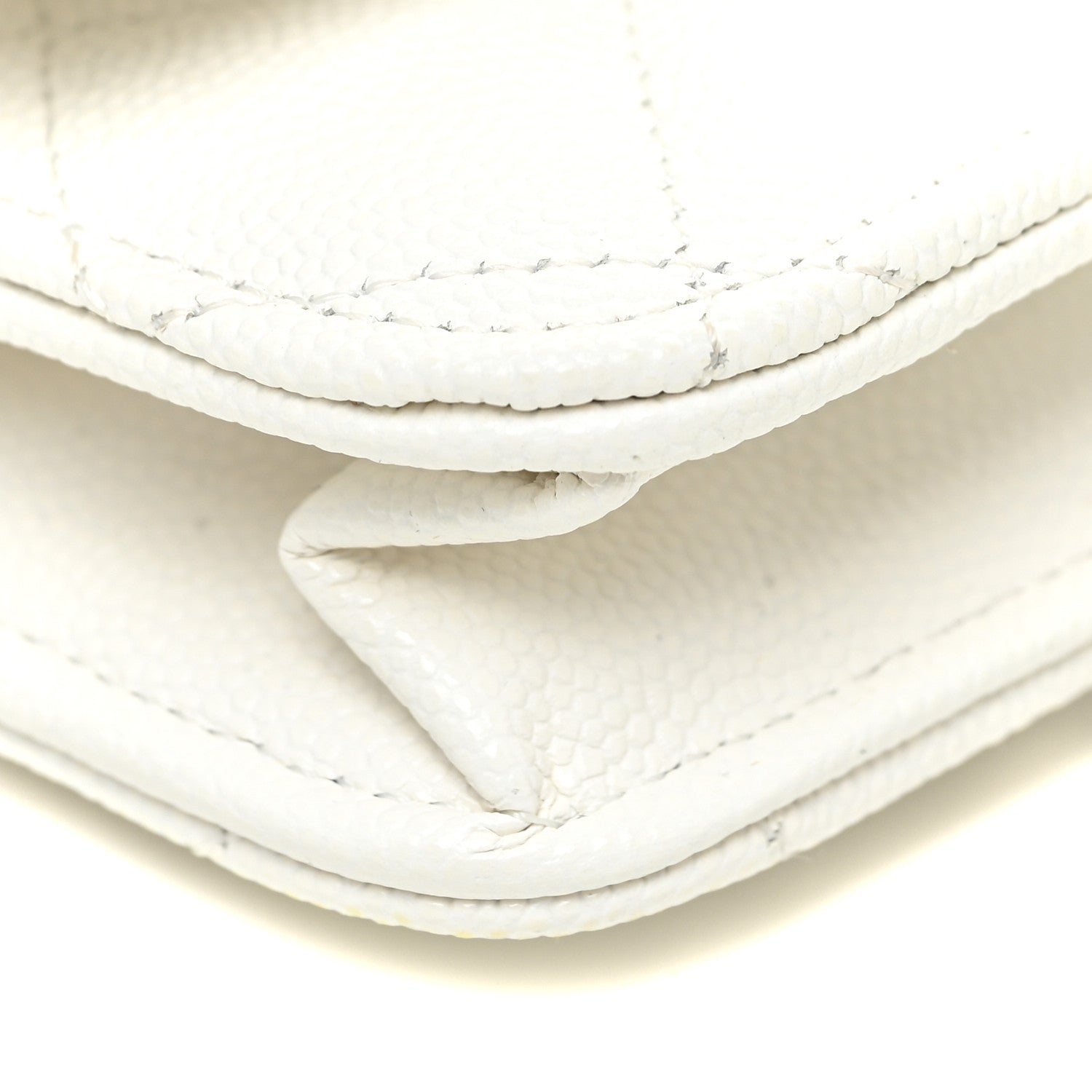 Chanel Caviar Quilted Wallet On Chain WOC White 9 of 12