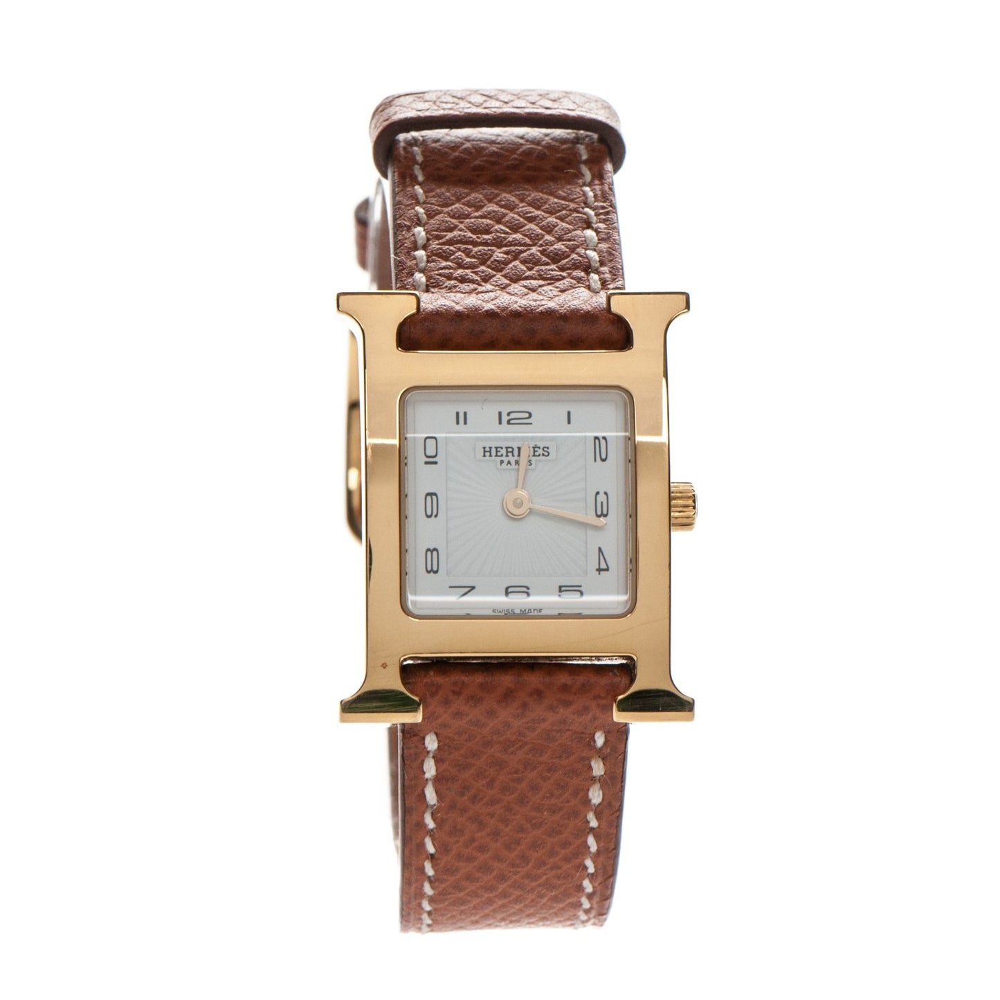 Stainless Steel Epsom 21mm Heure H Hour Quartz Watch Gold