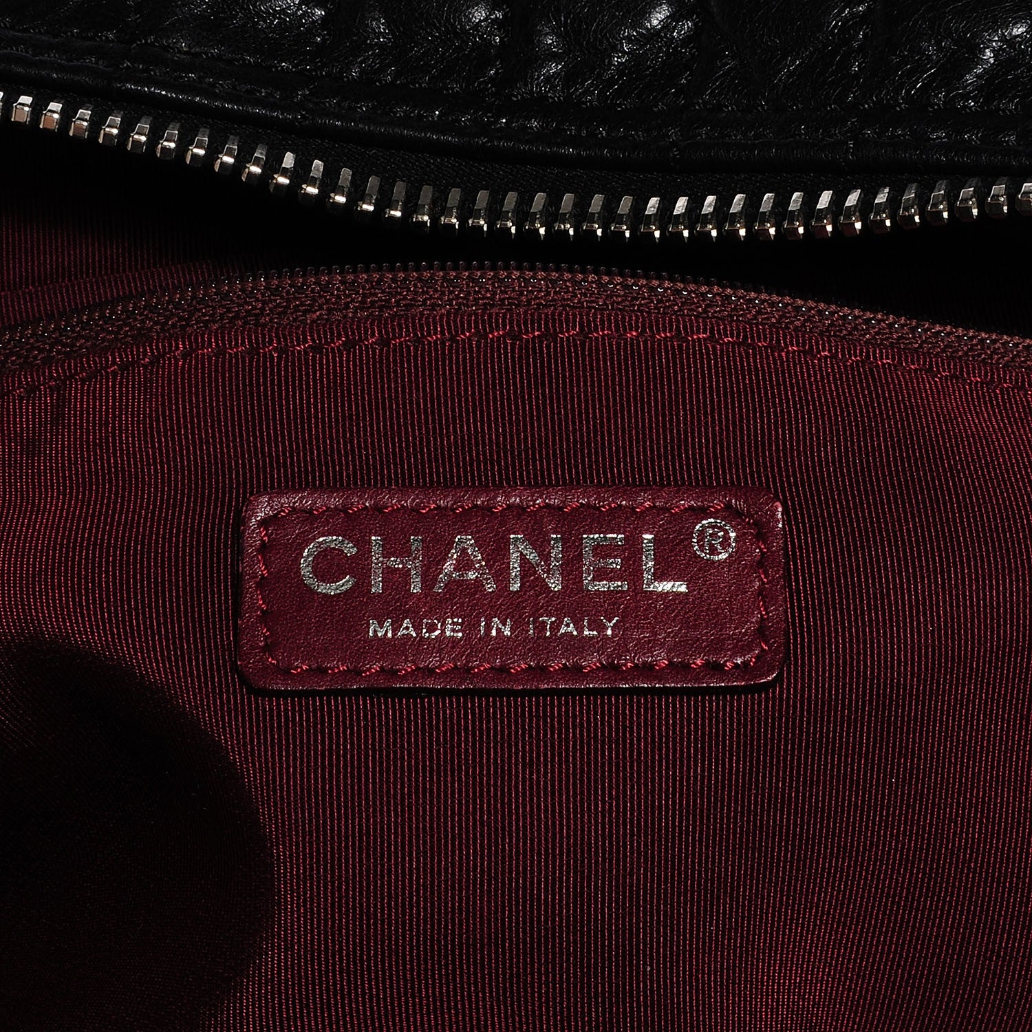 Chanel Lambskin Astrakhan Bowler Black 5 of 7