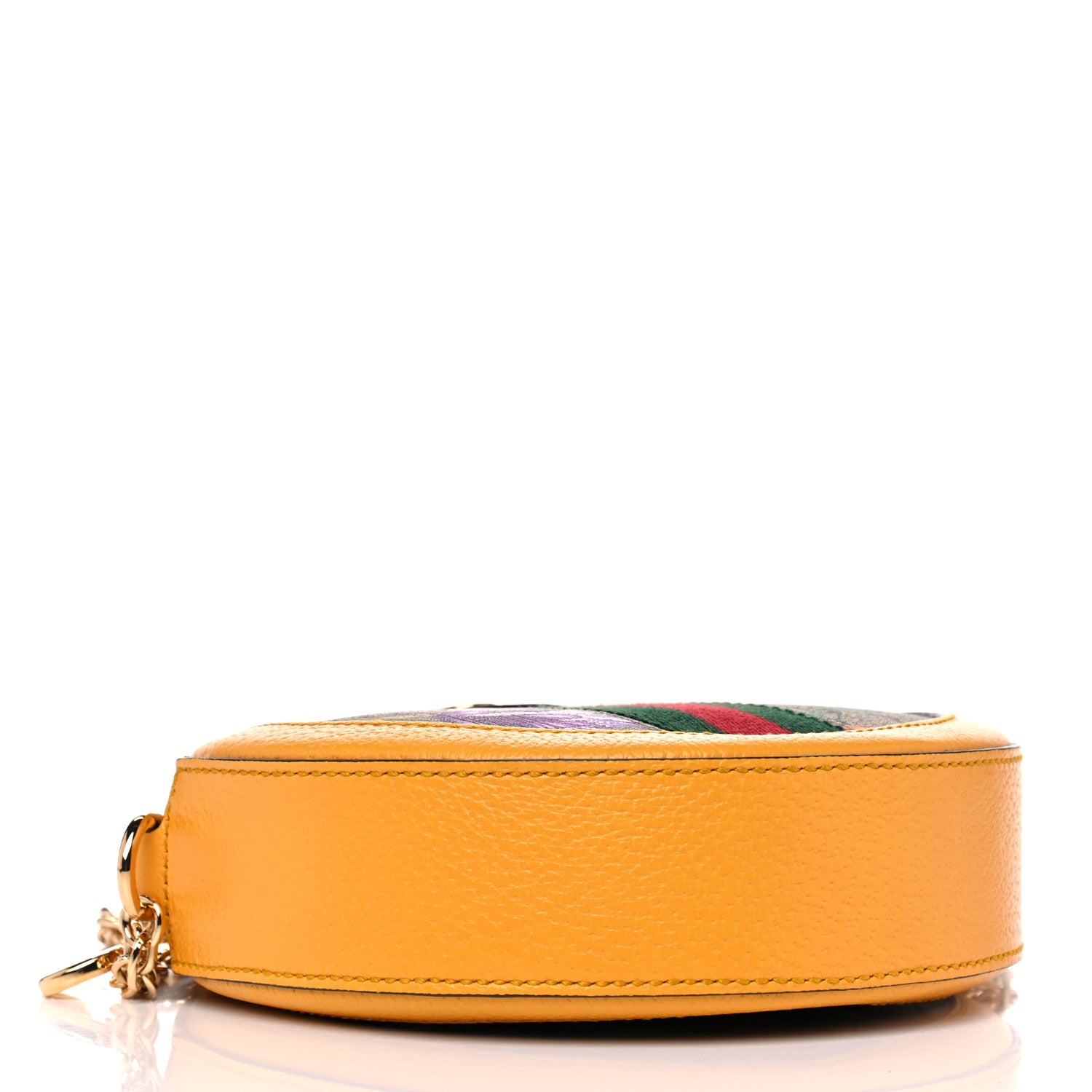 Gucci GG Supreme Monogram Flora Web Mini Ophidia Round Shoulder Bag Beige Multicolor Crop 4 of 10