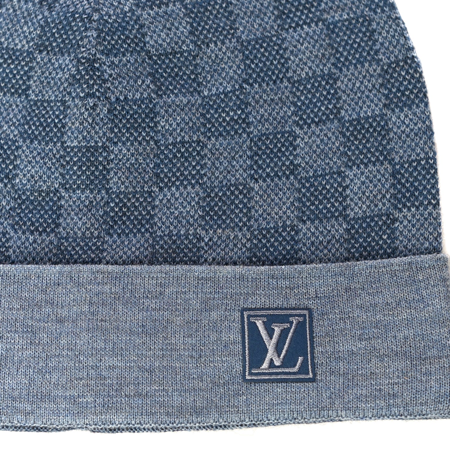 Wool Petit Damier Hat NM Light Blie