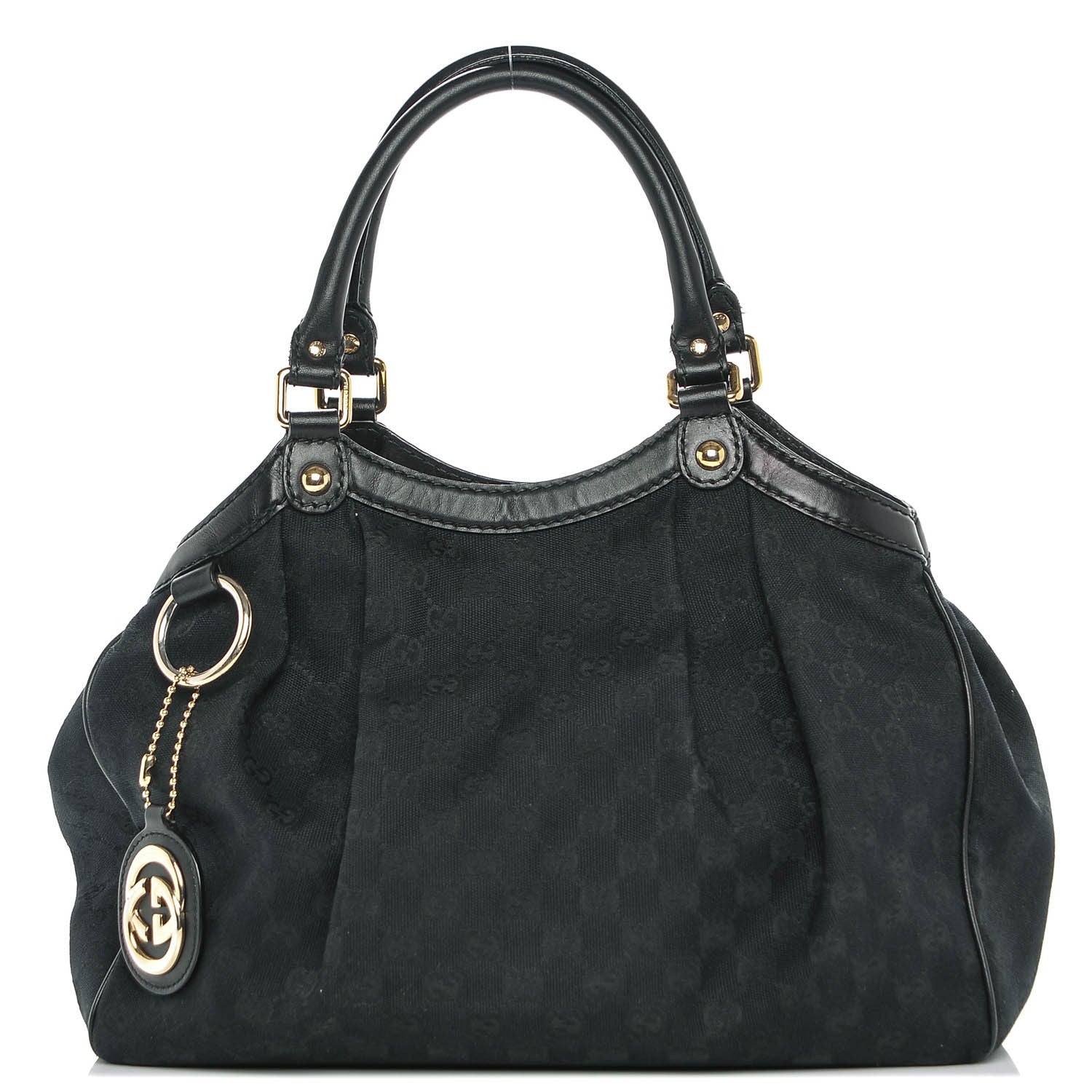 Gucci Monogram Medium Sukey Tote Black 1 of 6