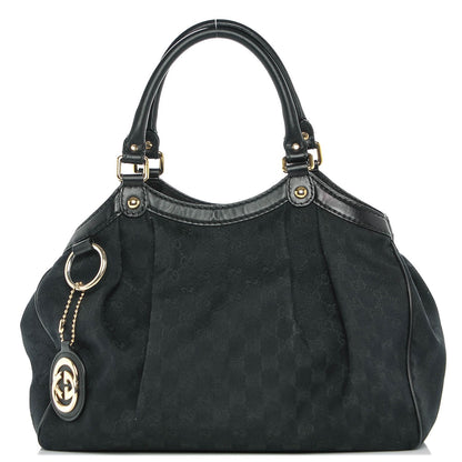 Gucci Monogram Medium Sukey Tote Black 1 of 6
