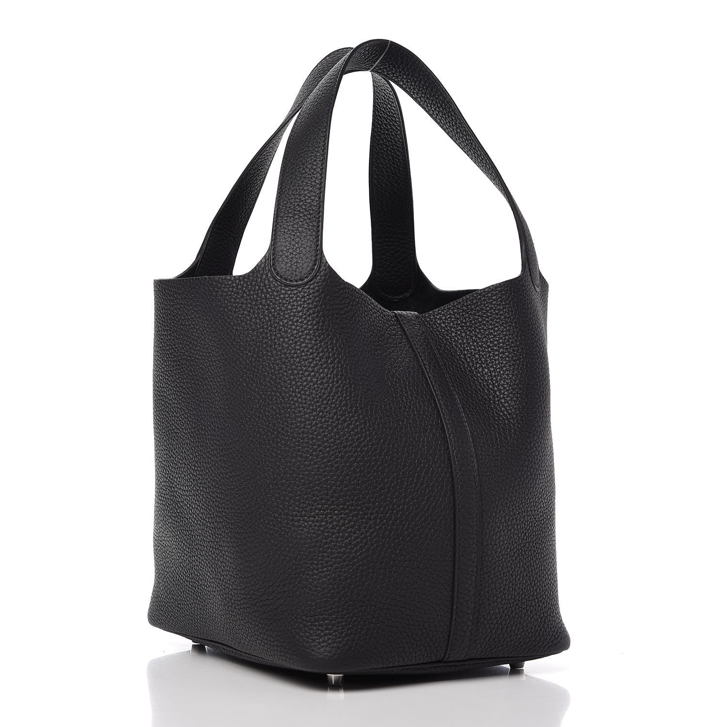 Hermes Taurillon Clemence Picotin Lock 22 MM Black 3 of 10