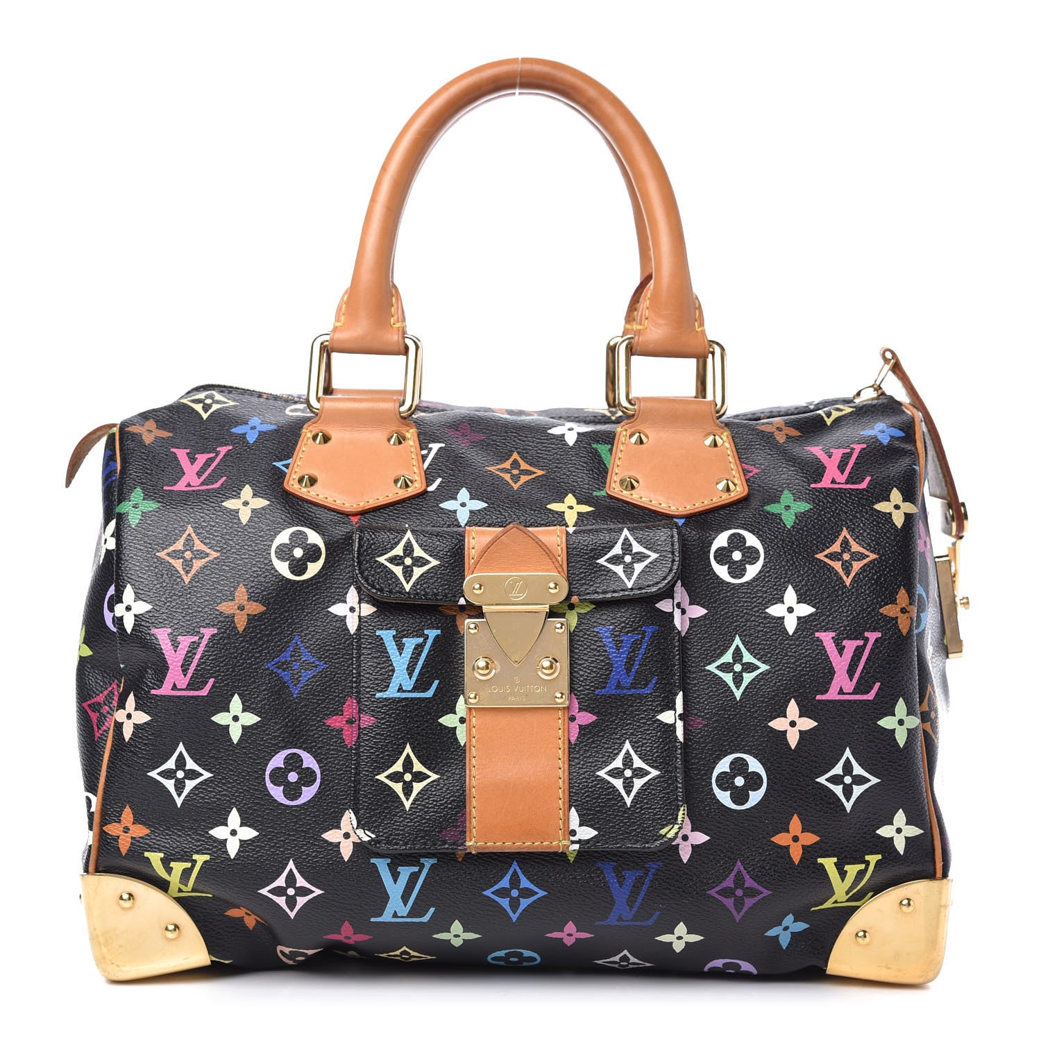 Louis Vuitton Monogram Multicolor Speedy 30 Black 1 of 9