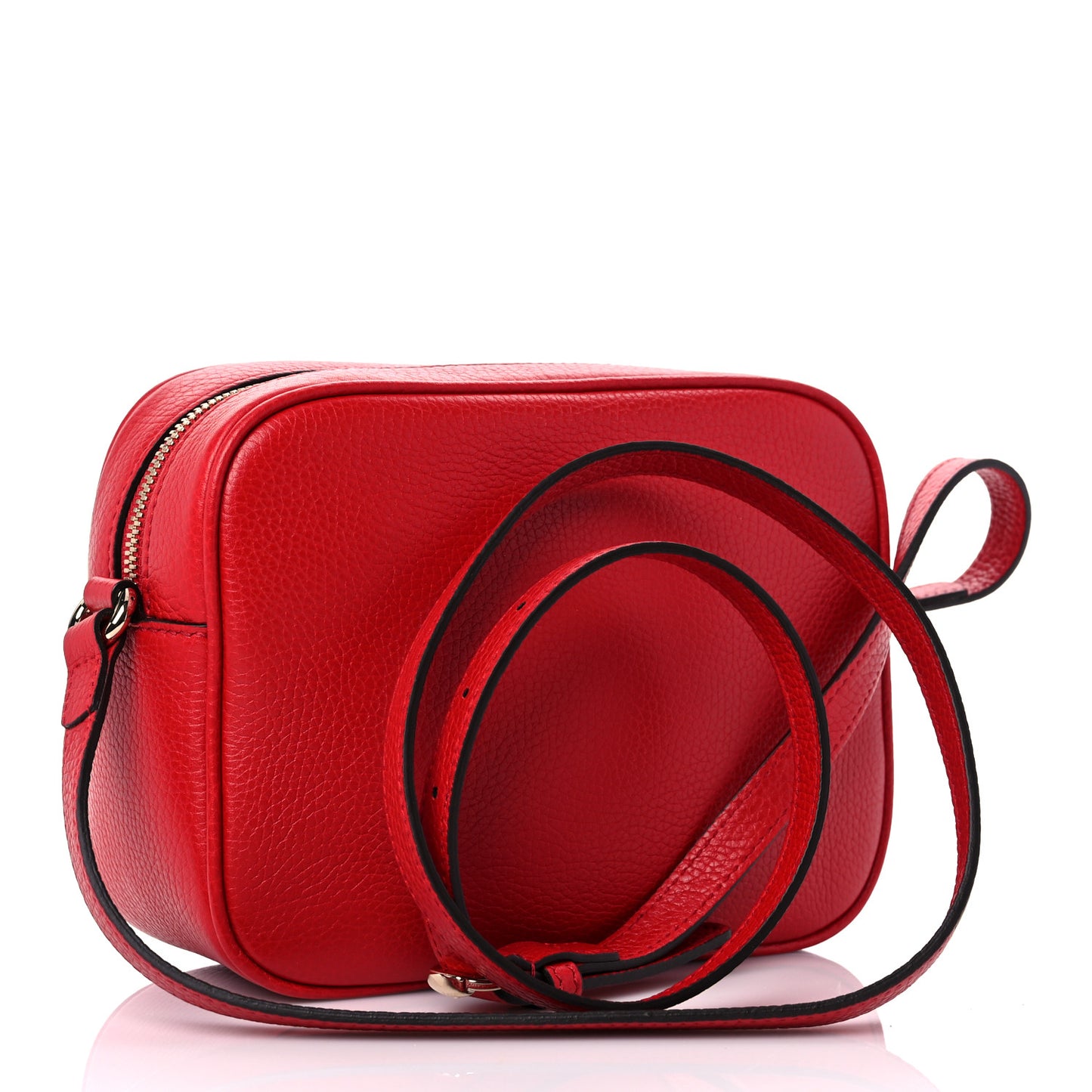 Pebbled Calfskin Small Soho Disco Bag Tabasco Red