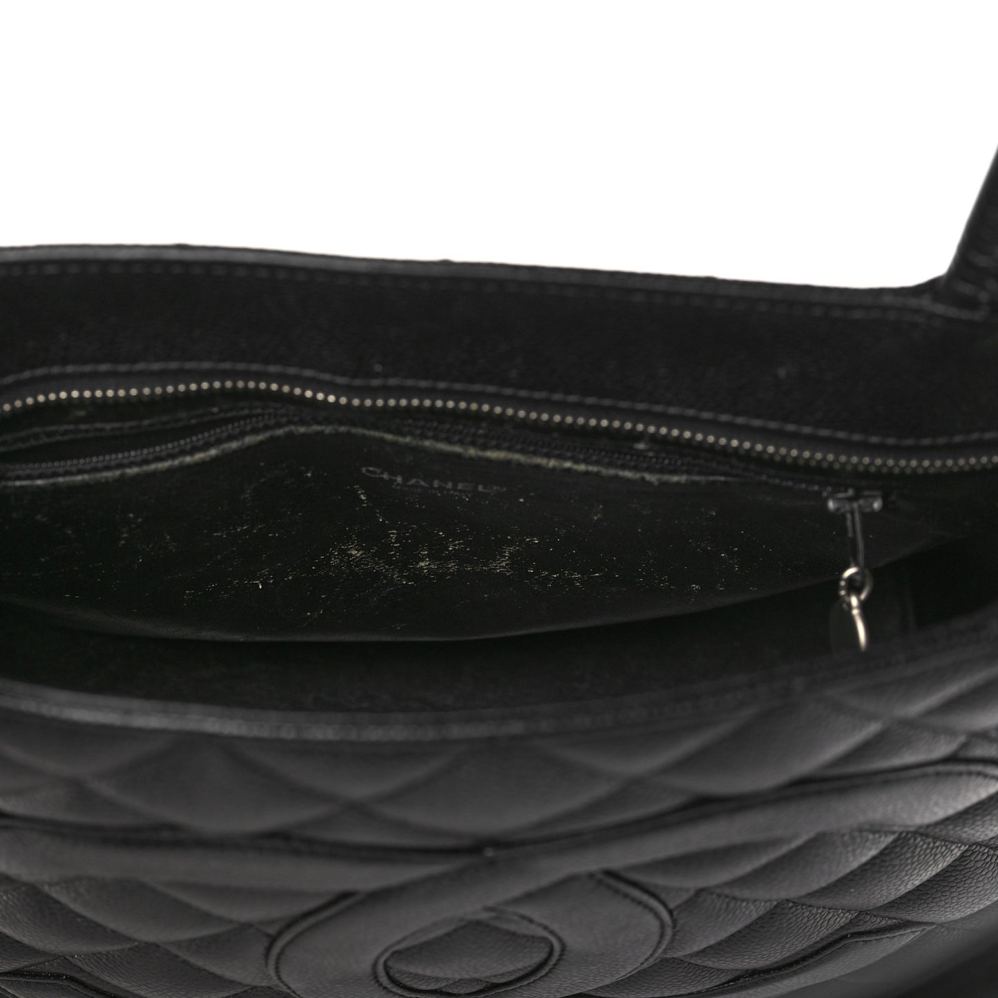 Caviar Quilted Medallion Tote Black