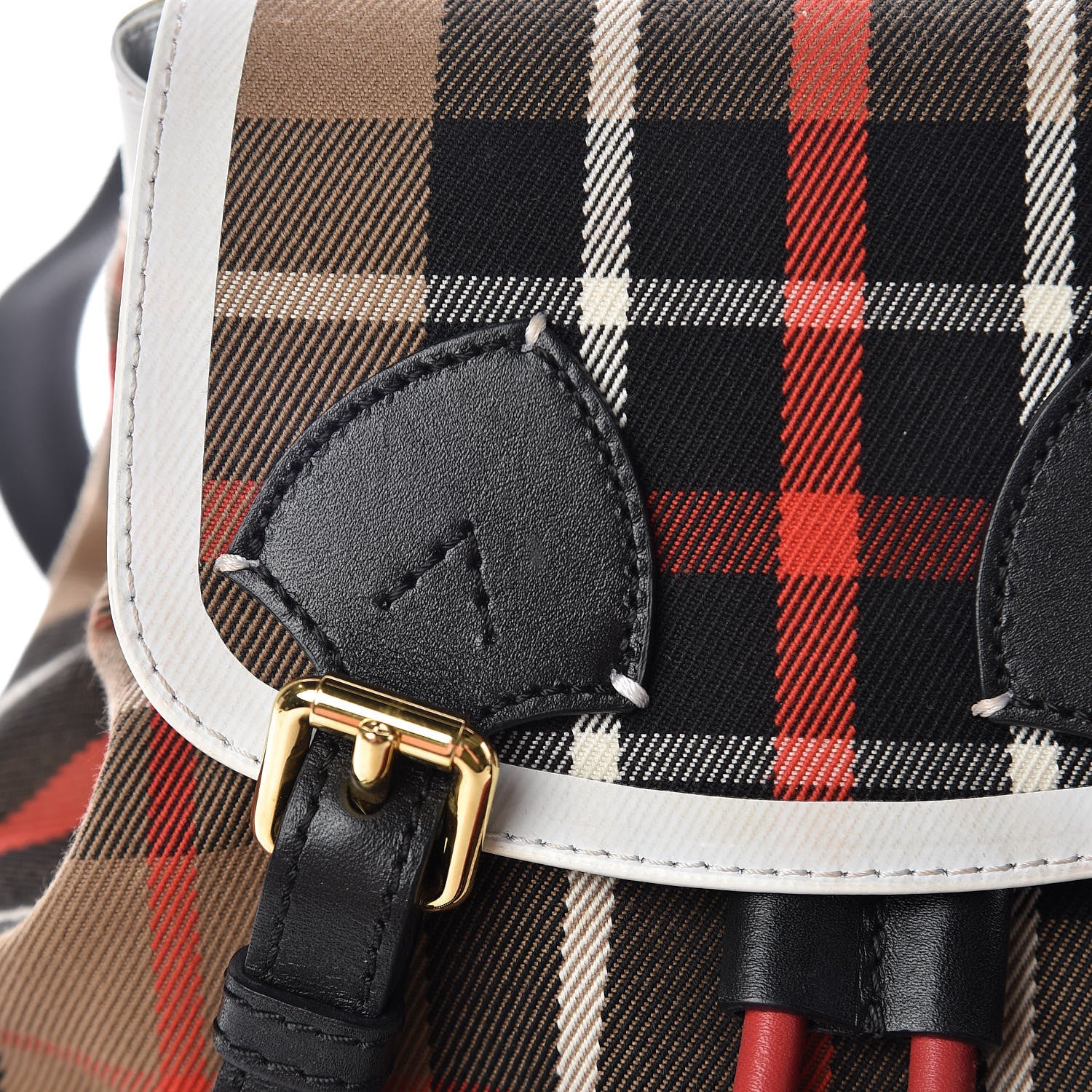 Burberry Cotton Check Small Rucksack Backpack Caramel 12 of 12