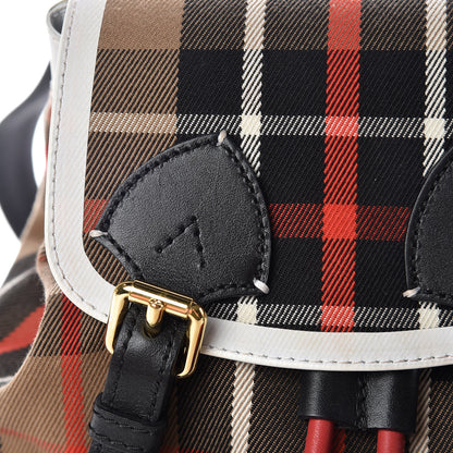 Burberry Cotton Check Small Rucksack Backpack Caramel 12 of 12