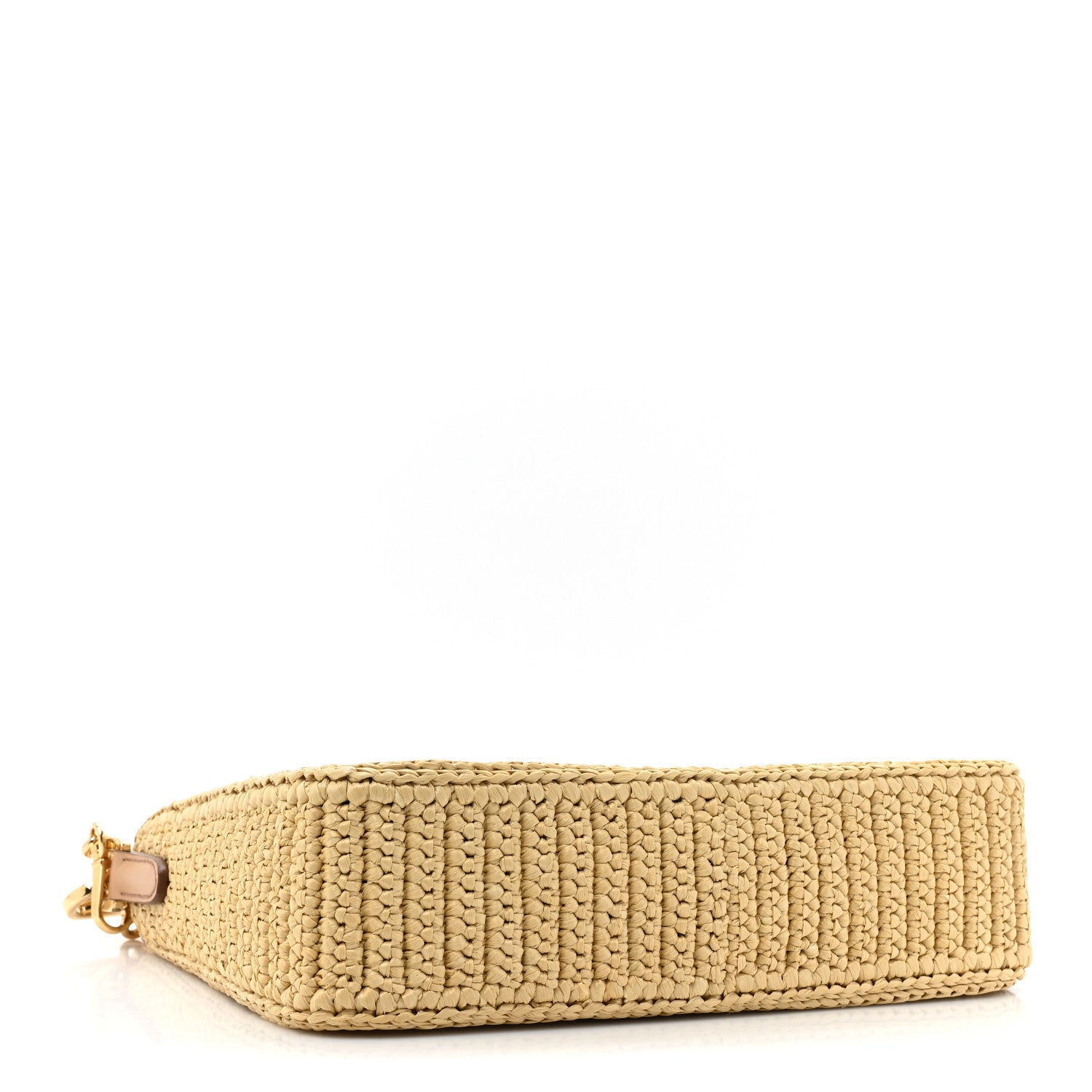 Prada Yarn Raffia Effect Crochet Mini Re-Edition 2000 Shoulder Bag Naturale 4 of 10