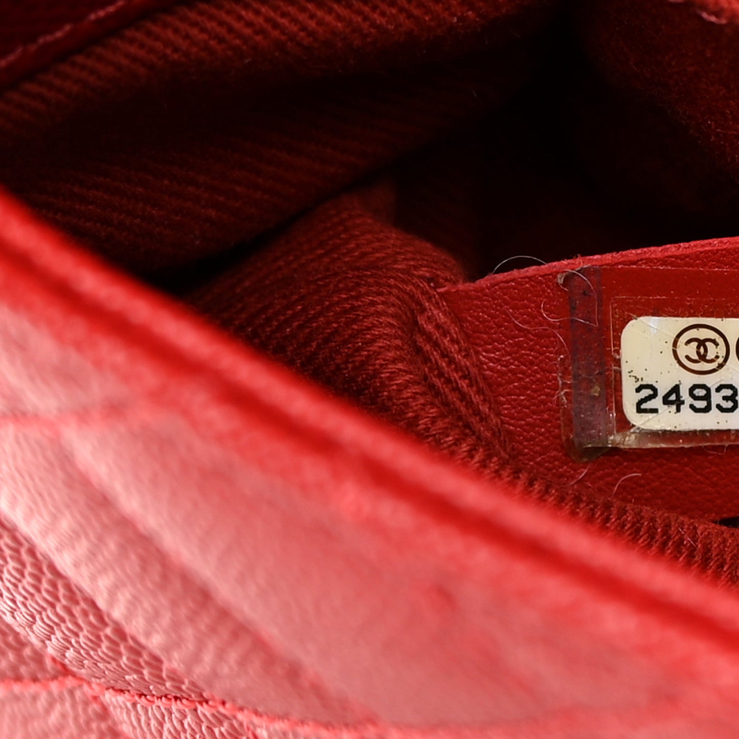Caviar Quilted Mini Coco Handle Flap Red