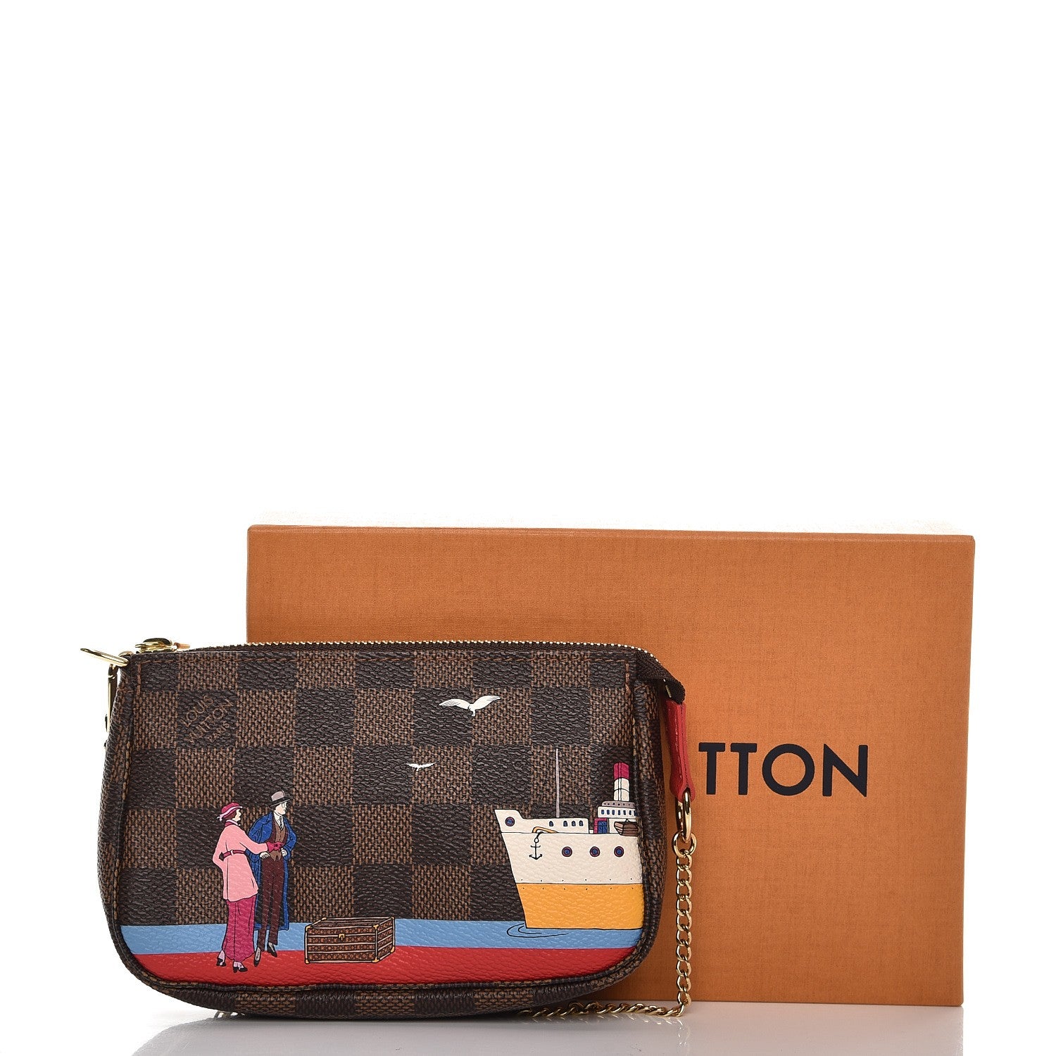 Louis Vuitton Damier Ebene 2016 Christmas Animation Mini Pochette Accessories 8 of 8