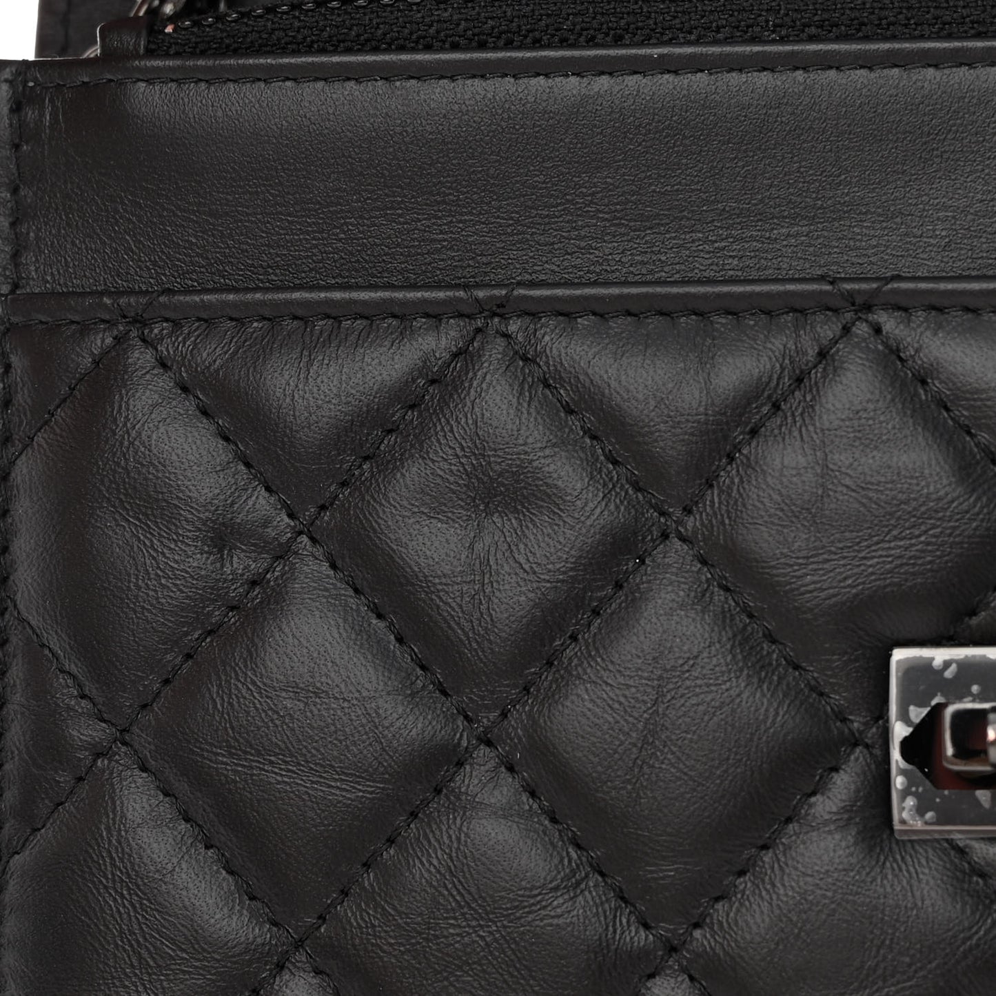 Aged Calfskin Quilted Reissue Wallet On Chain WOC So Black