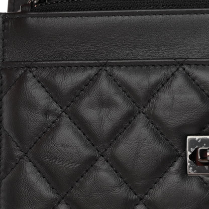 Chanel Aged Calfskin Quilted Reissue Wallet On Chain WOC So Black 12 of 13