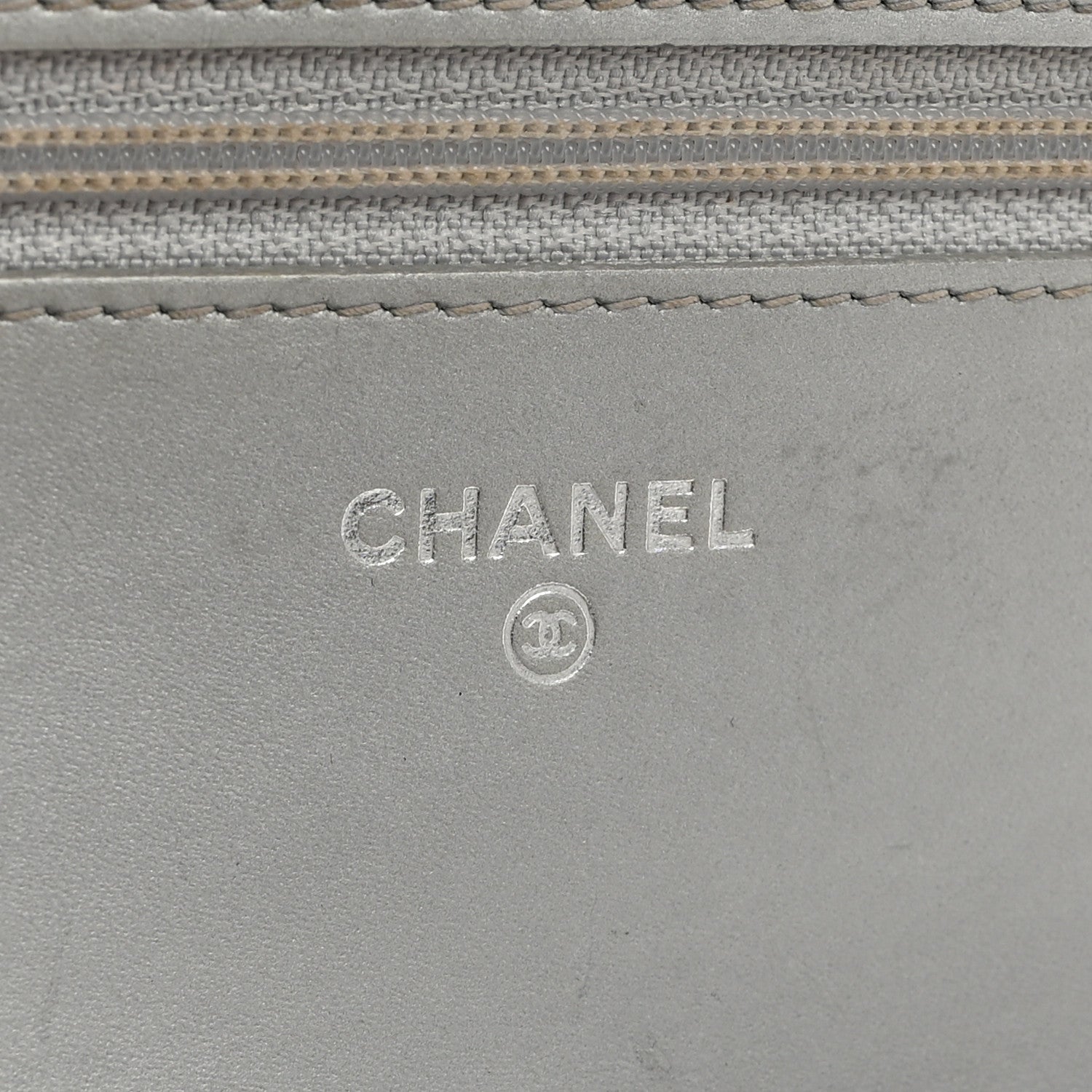 Chanel Patent Quilted Golden Class Wallet on Chain WOC Silver 6 of 12