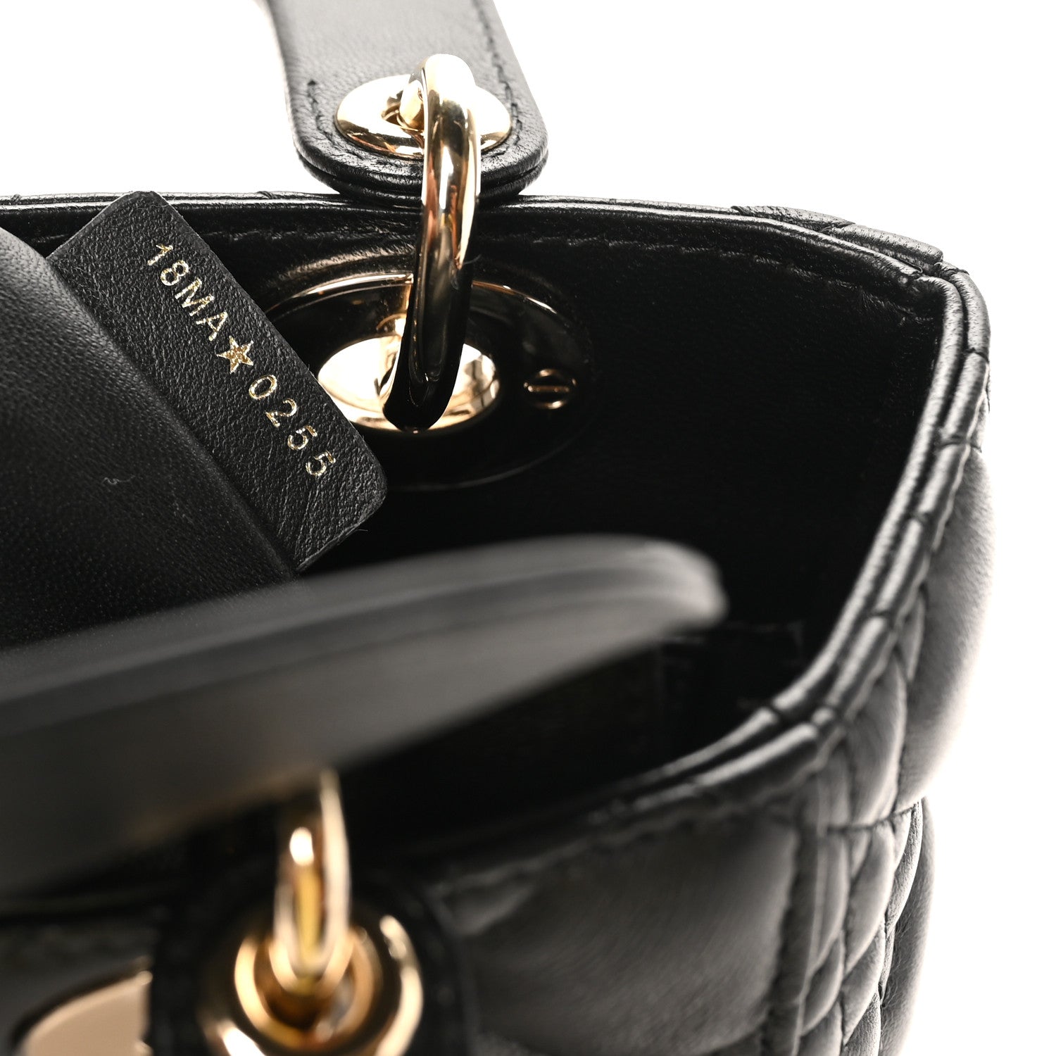Christian Dior Lambskin Cannage Small My ABCDior Lady Dior Black 7 of 10
