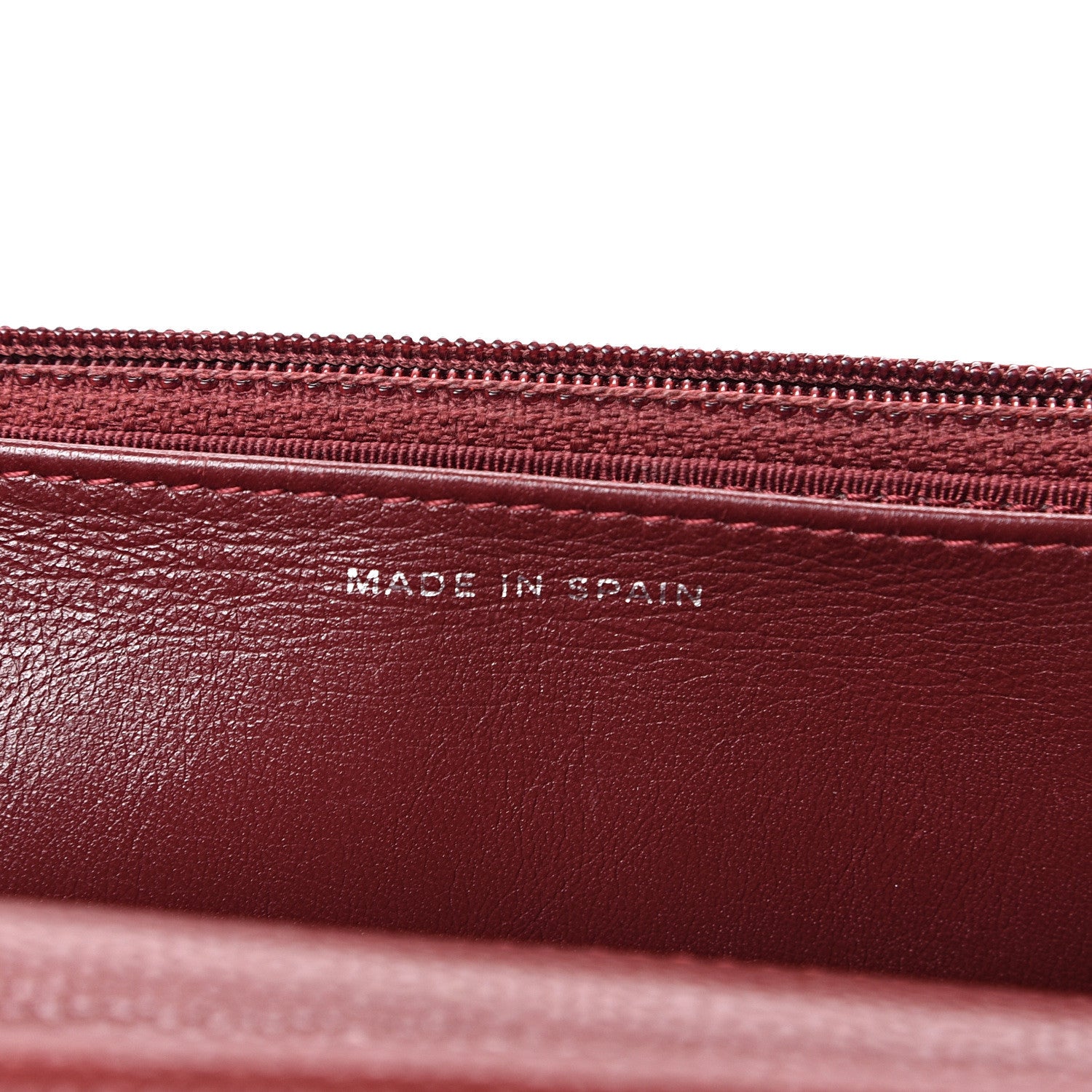 Chanel Caviar Quilted Wallet On Chain WOC Dark Red 6 of 12
