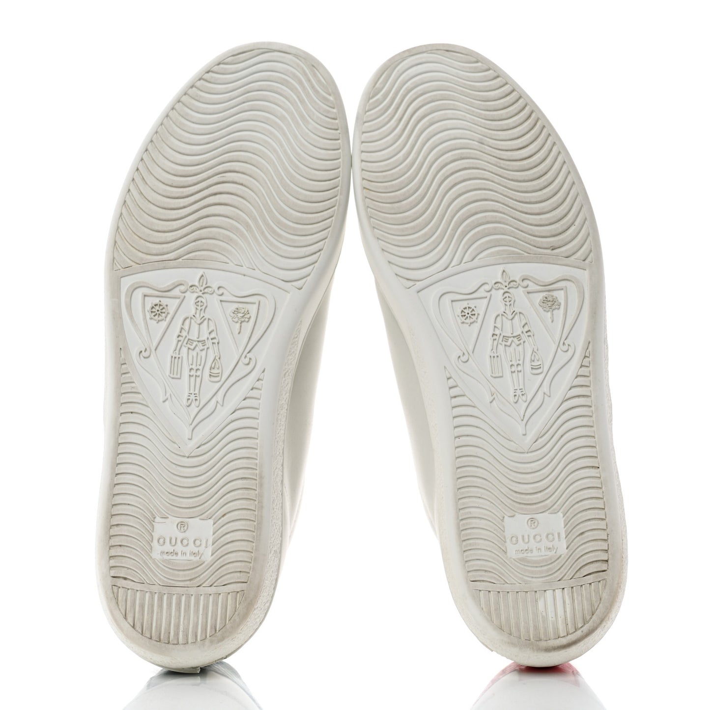 Calfskin Web Crystal Womens Mouth Ace Sneakers 38.5 White