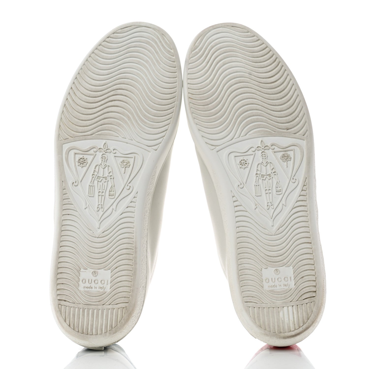 Gucci Calfskin Web Crystal Womens Mouth Ace Sneakers 38.5 White 5 of 7