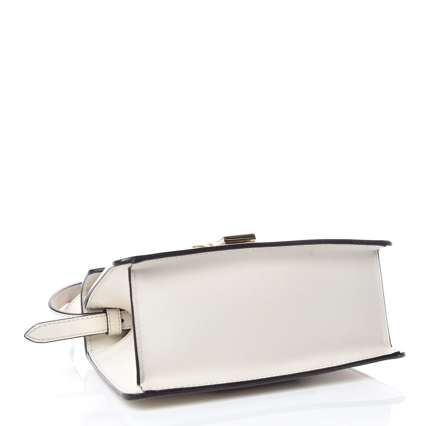 Calfskin Mini Sylvie Top Handle Bag White