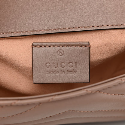 Gucci Calfskin Matelasse Super Mini GG Marmont Shoulder Bag Porcelain Rose 6 of 10
