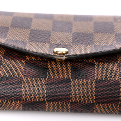Louis Vuitton Damier Ebene Sarah Wallet NM Rose Ballerine 17 of 18