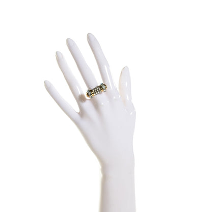Louis Vuitton Crystal Ring Medium Silver Gold 6.5 2 of 5