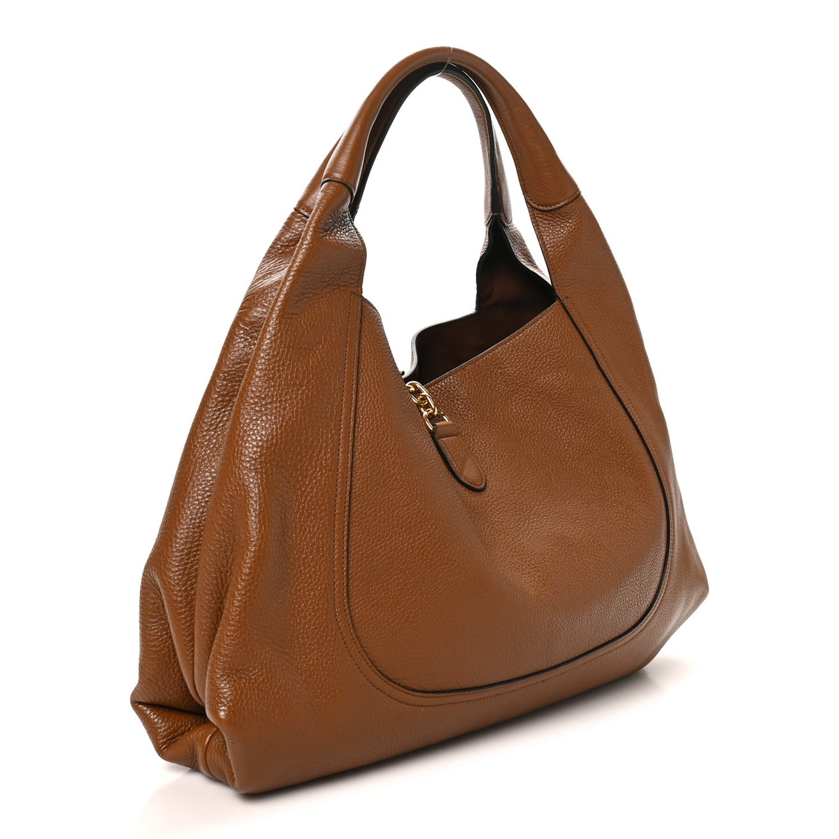 Gucci Grained Calfskin Softbit Maxi Shoulder Bag Brown 4 of 10