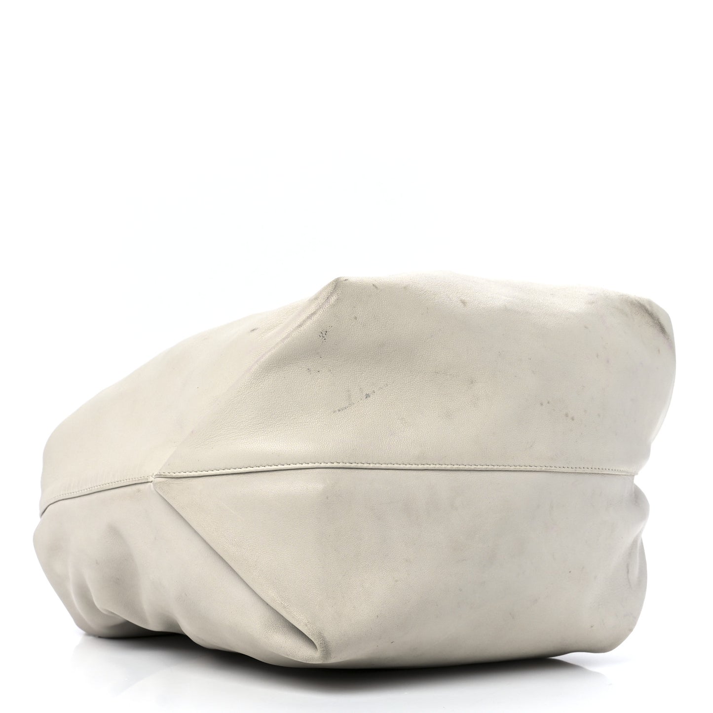 Lambskin Teddy Drawstring Bag Crema Soft