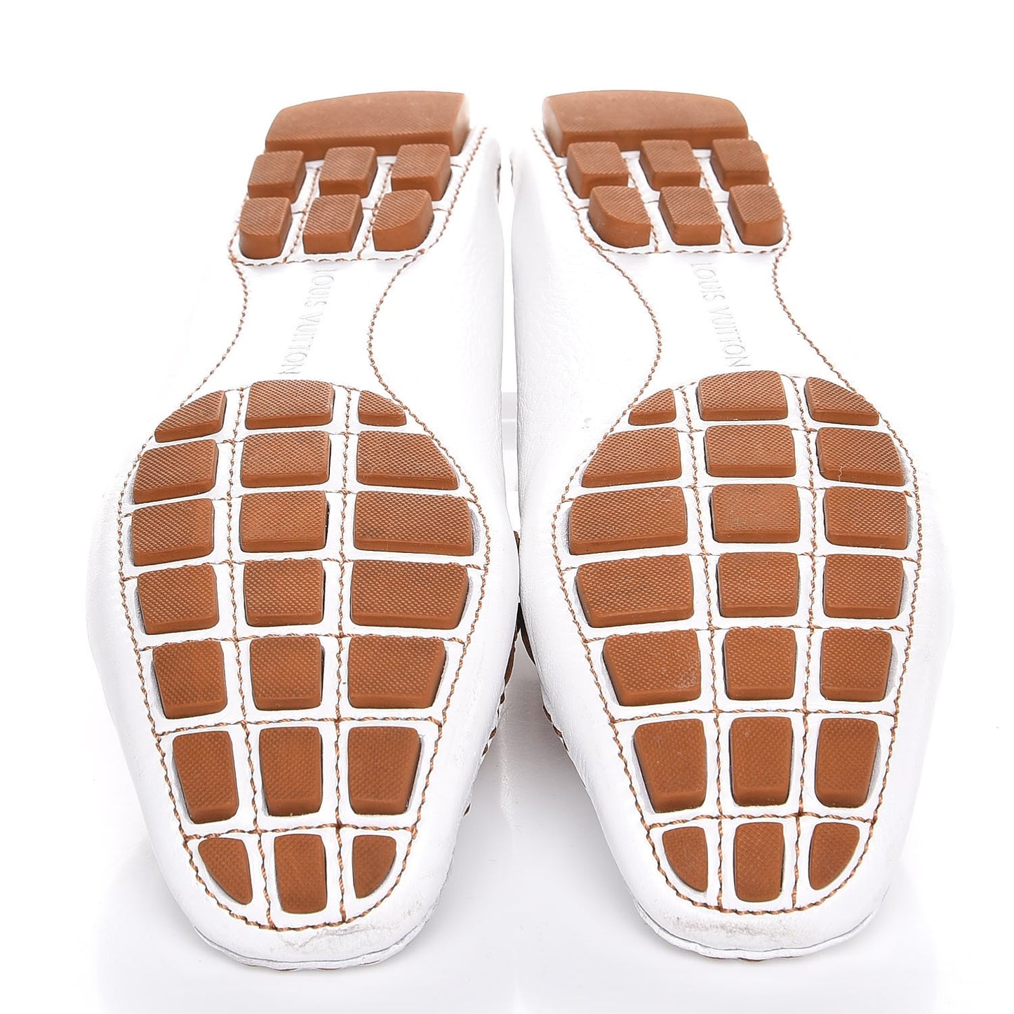 Calfskin Fleur Oxford Loafers 40 Cognac White White