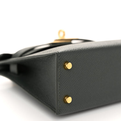 Hermes Epsom Mini Kelly Sellier 20 Vert Mangrove 8 of 10