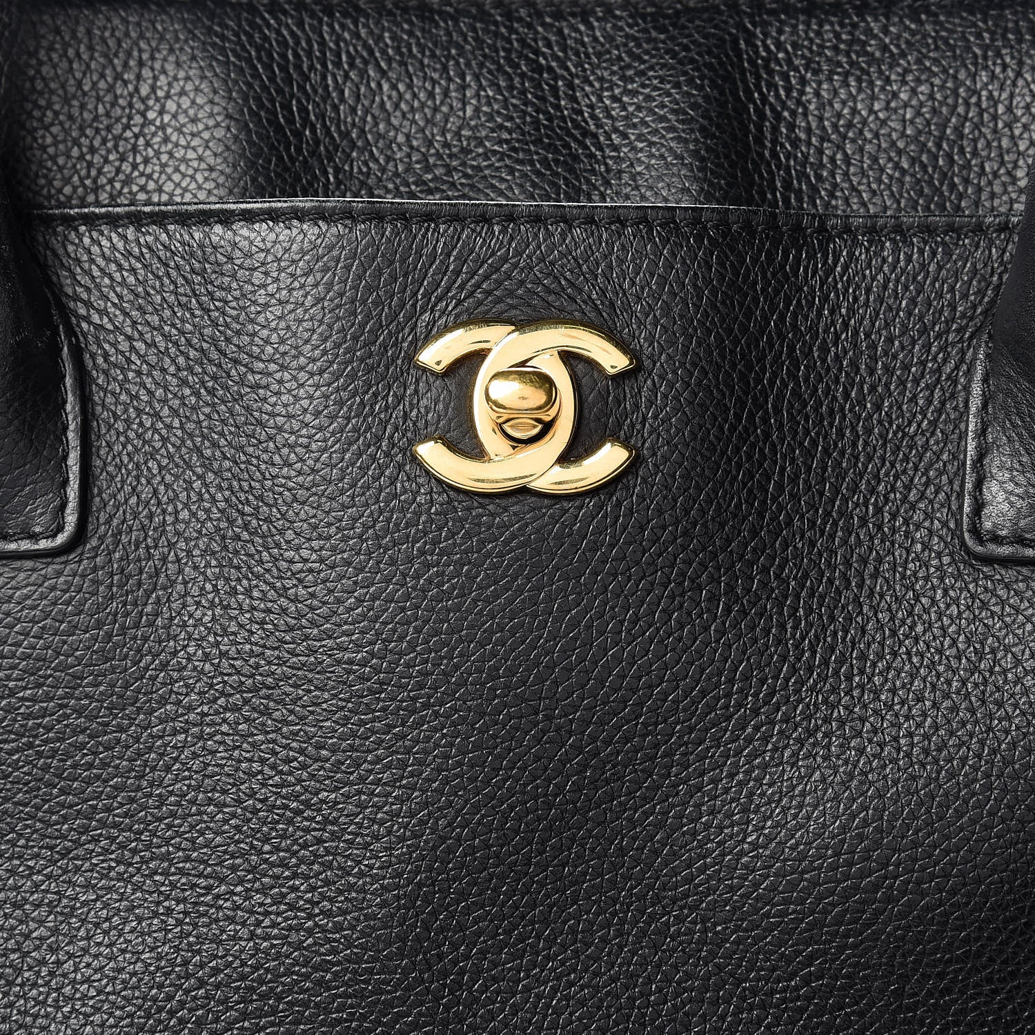 Chanel Calfskin Tall Cerf Tote Black 8 of 32