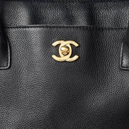 Chanel Calfskin Tall Cerf Tote Black 8 of 32