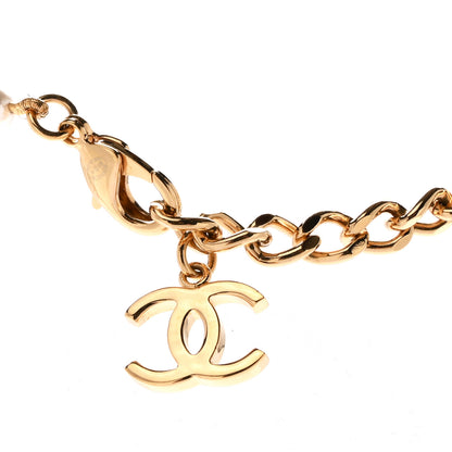 Chanel Metal Marble CC Chain Choker Necklace Gold White Gray 6 of 6