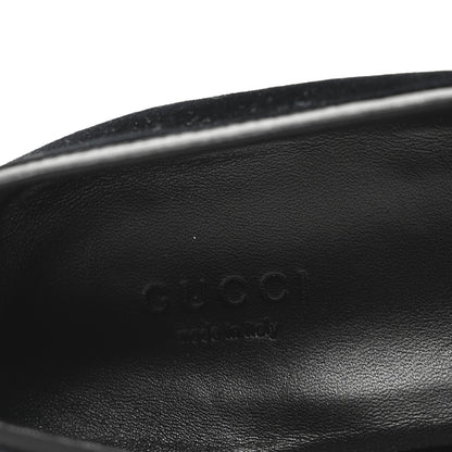 Gucci Velvet Horsebit Womens Jordaan Loafers 41 Black 8 of 10