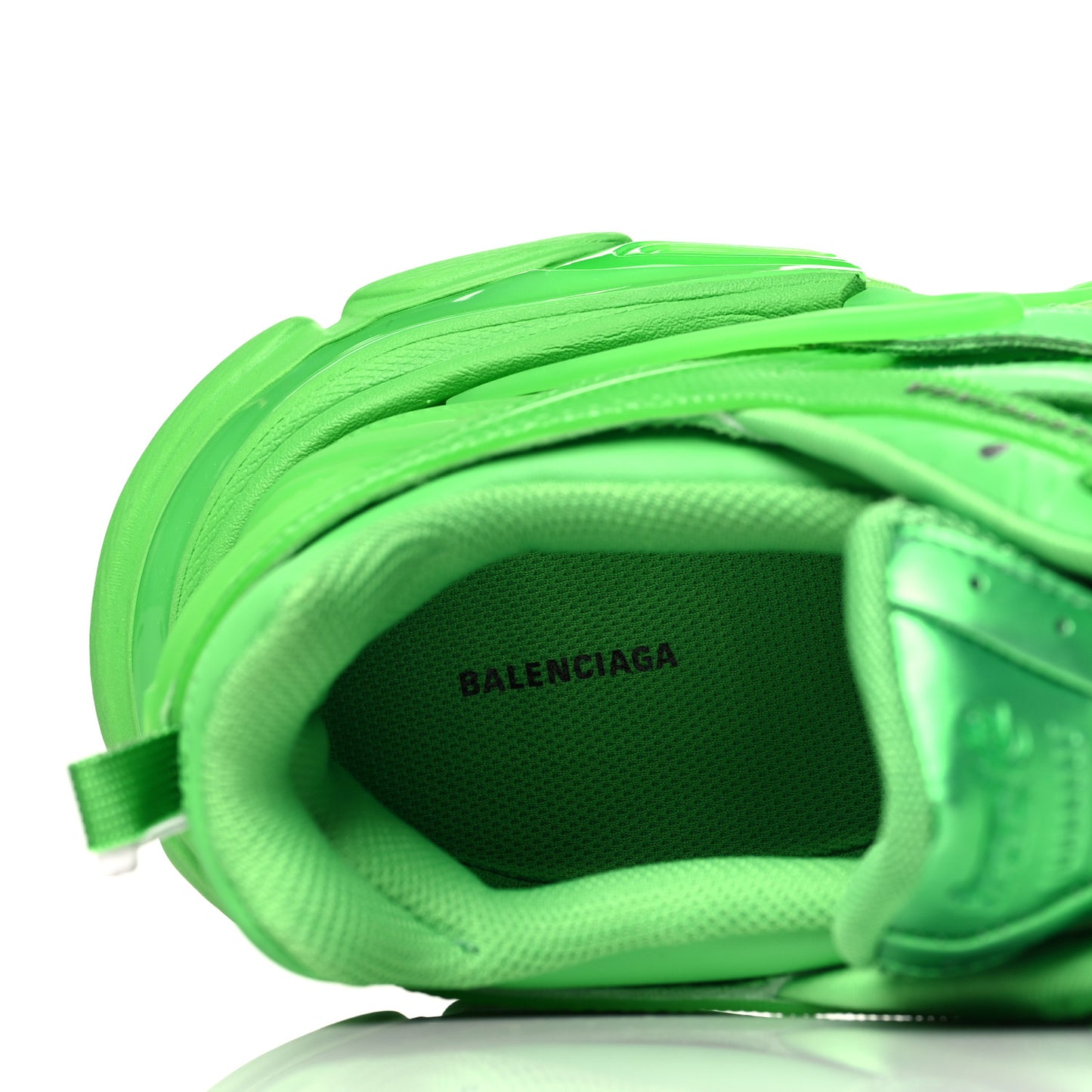 Rubber Mesh Monocolor Clear Sole Mens Track.2 Open Sneakers 45 Green