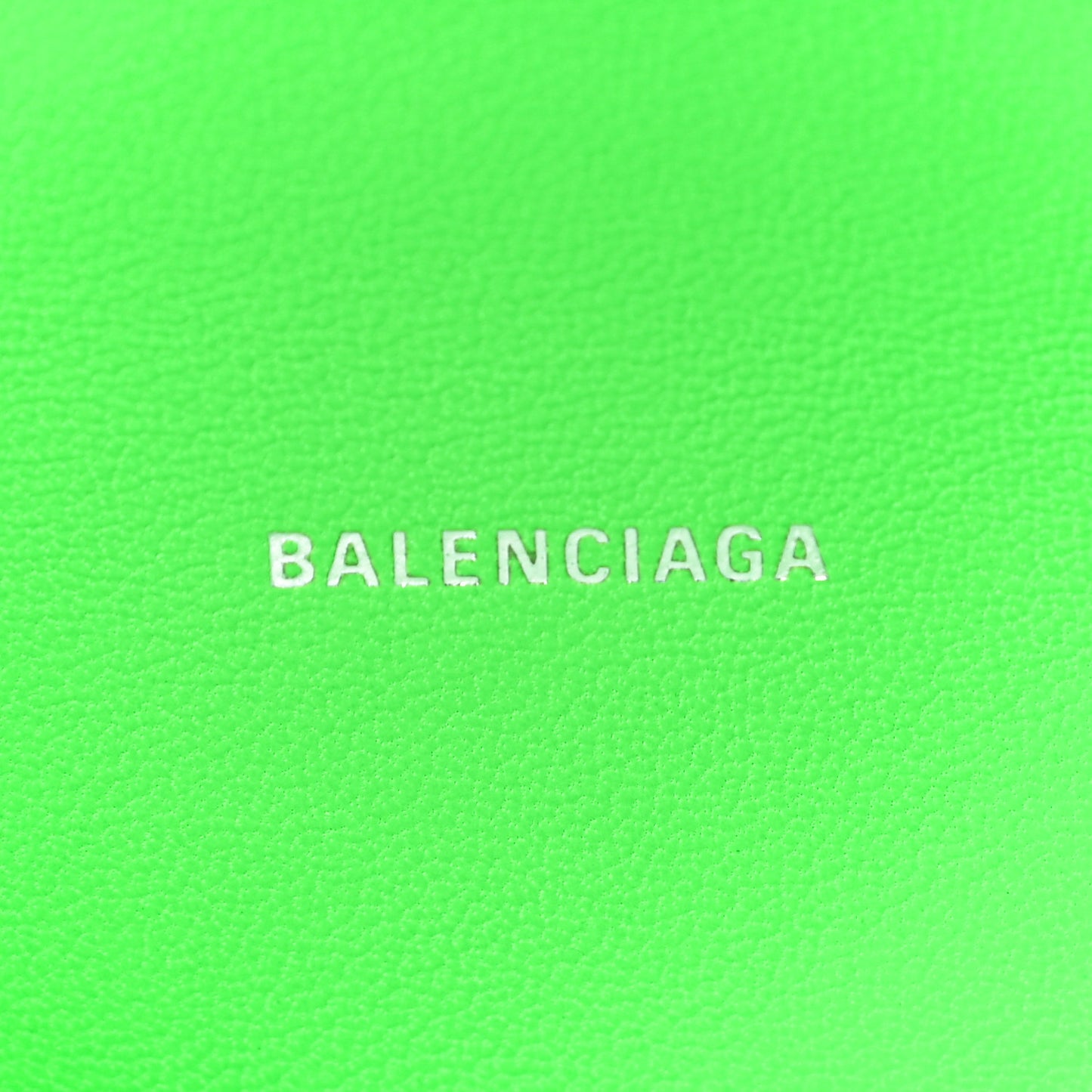 Shiny Box Calfskin Hourglass Top Handle Bag XS Fluo Green