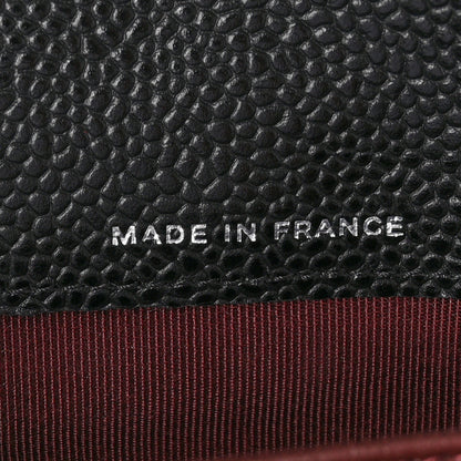Chanel Caviar Quilted Large Gusset Flap Wallet Black 7 of 10