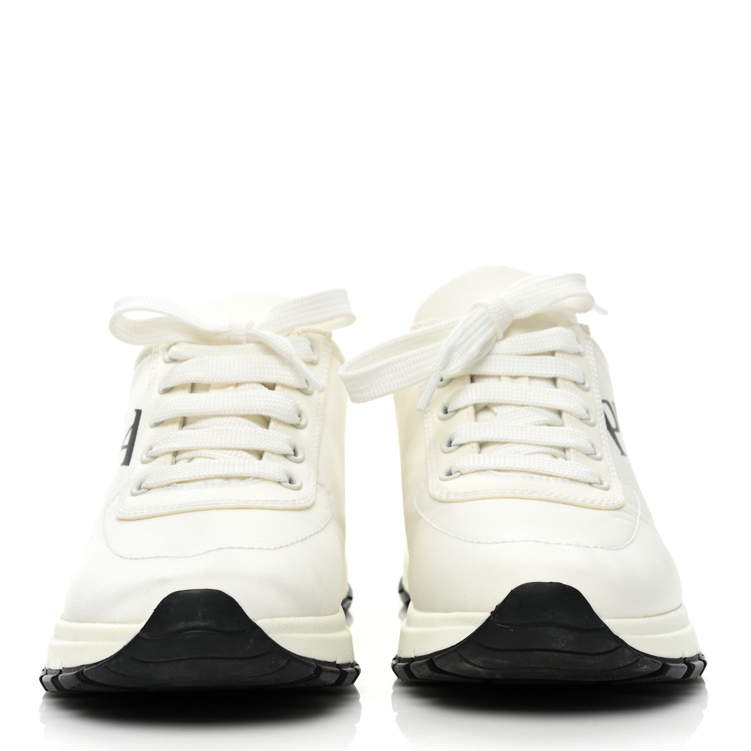 Prada Nylon Gabardine Logo Sneakers 38 White 2 of 10