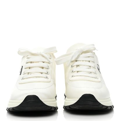 Prada Nylon Gabardine Logo Sneakers 38 White 2 of 10