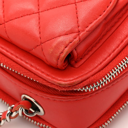 Chanel Lambskin Quilted Small Pocket Box Camera Case Red 15 of 15