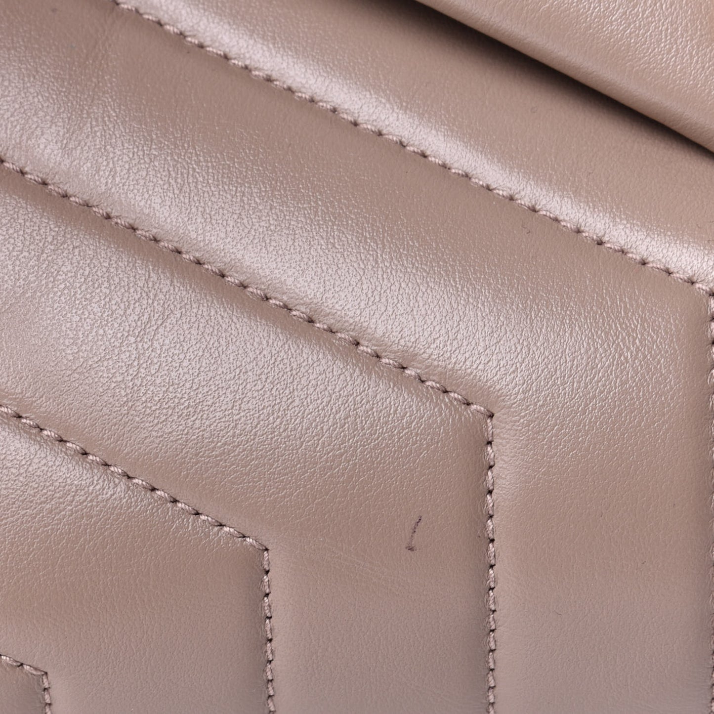 Calfskin Y Quilted Monogram Medium Loulou Chain Satchel Dusty Grey