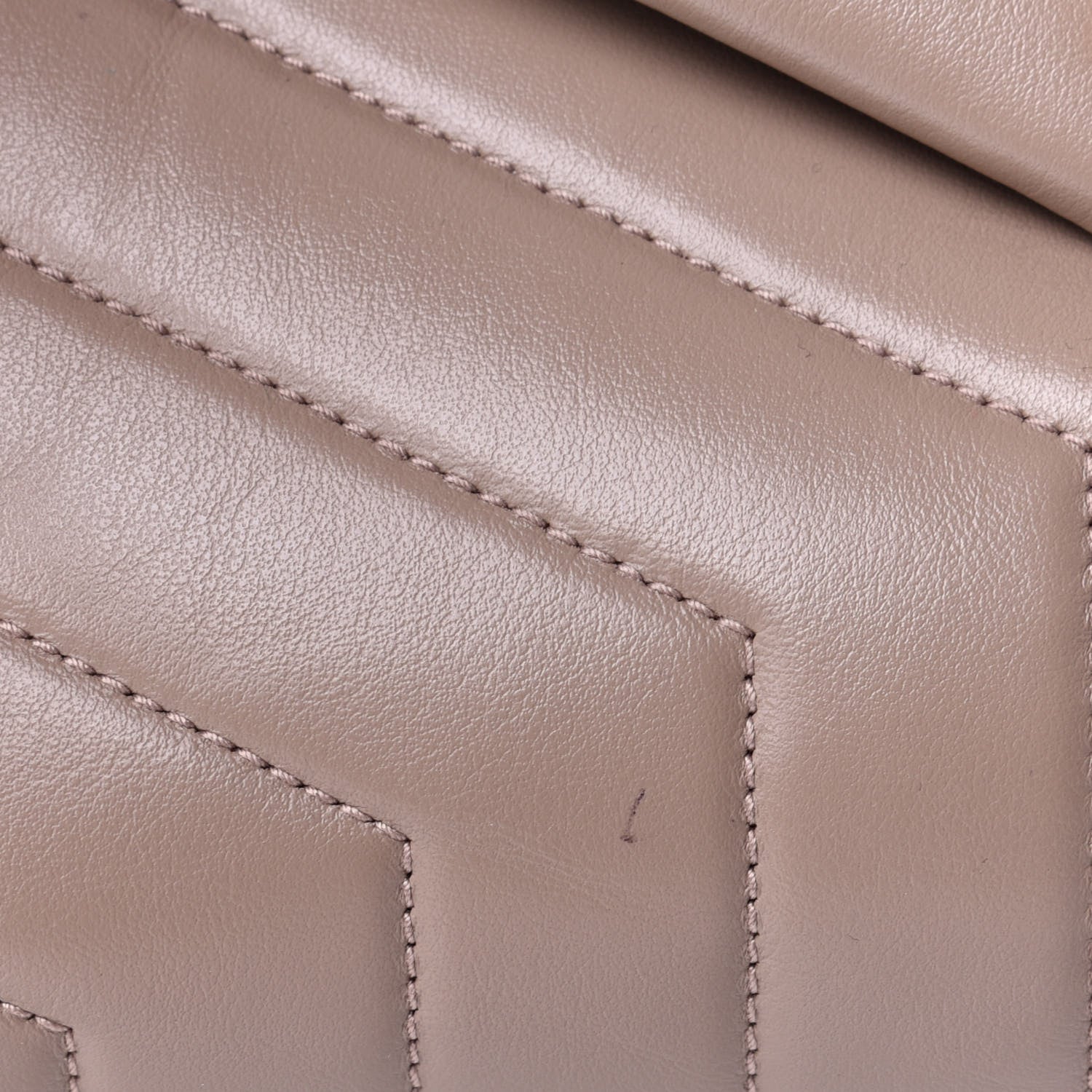 Saint Laurent Calfskin Y Quilted Monogram Medium Loulou Chain Satchel Dusty Grey 5 of 6