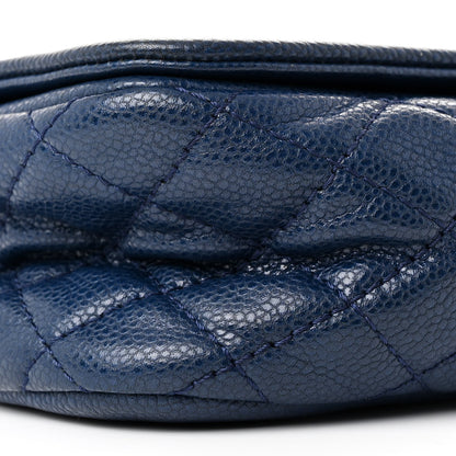 Chanel Caviar Medium Timeless CC Flap Navy Blue 9 of 10