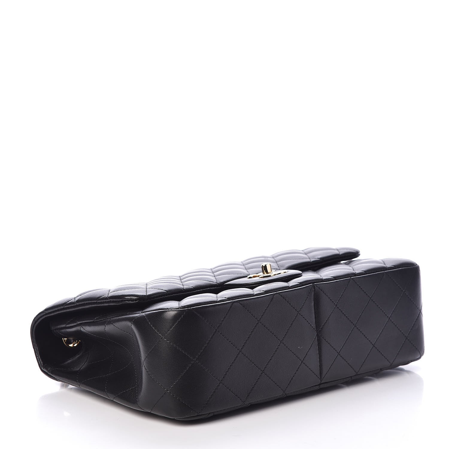 Chanel Lambskin Quilted Jumbo Single Flap Black 5 of 12