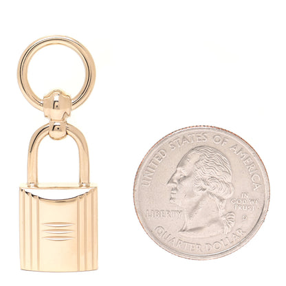 Hermes Permabrass Mini Loop Charms Cadenas Scarf Ring Gold 2 of 4