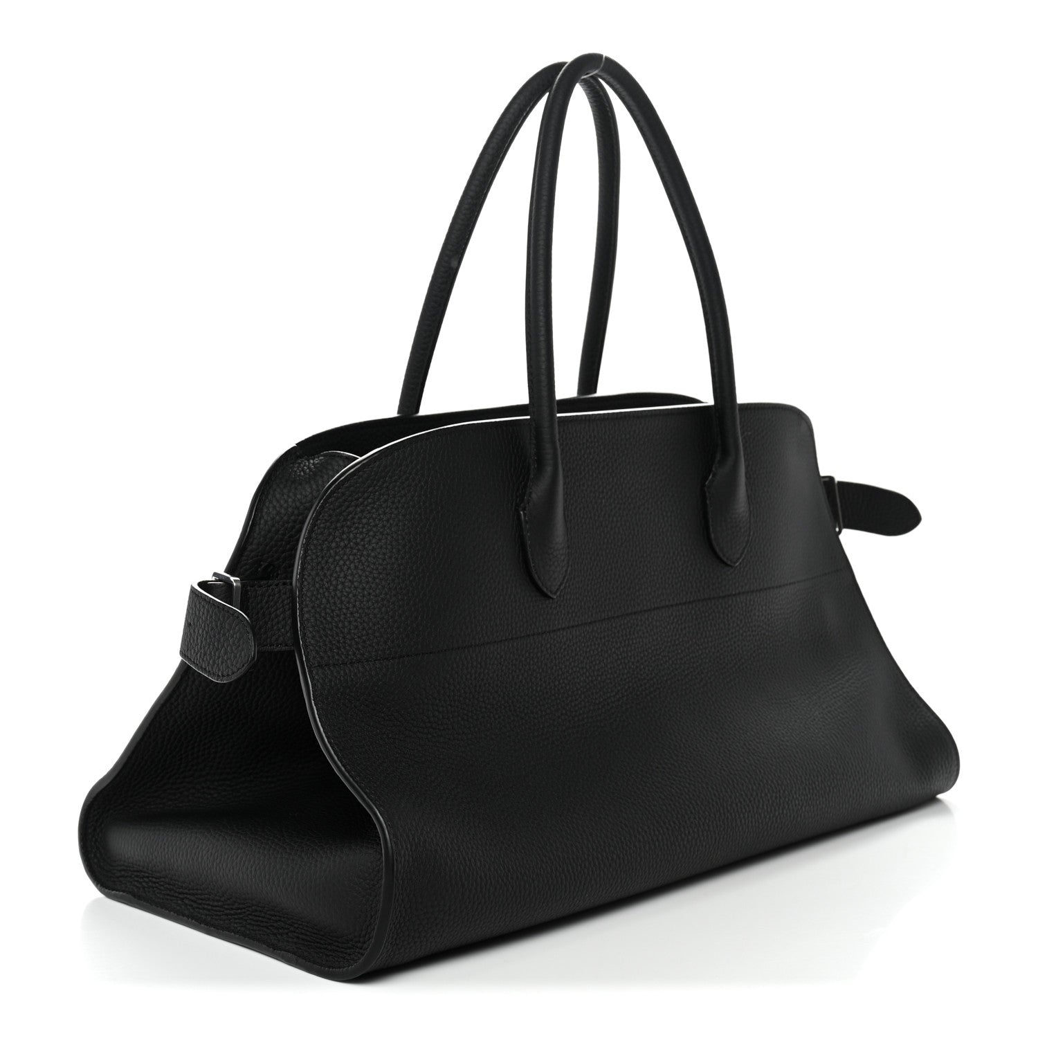 The Row Matte Grained Calfskin EW Margaux Black 3 of 11