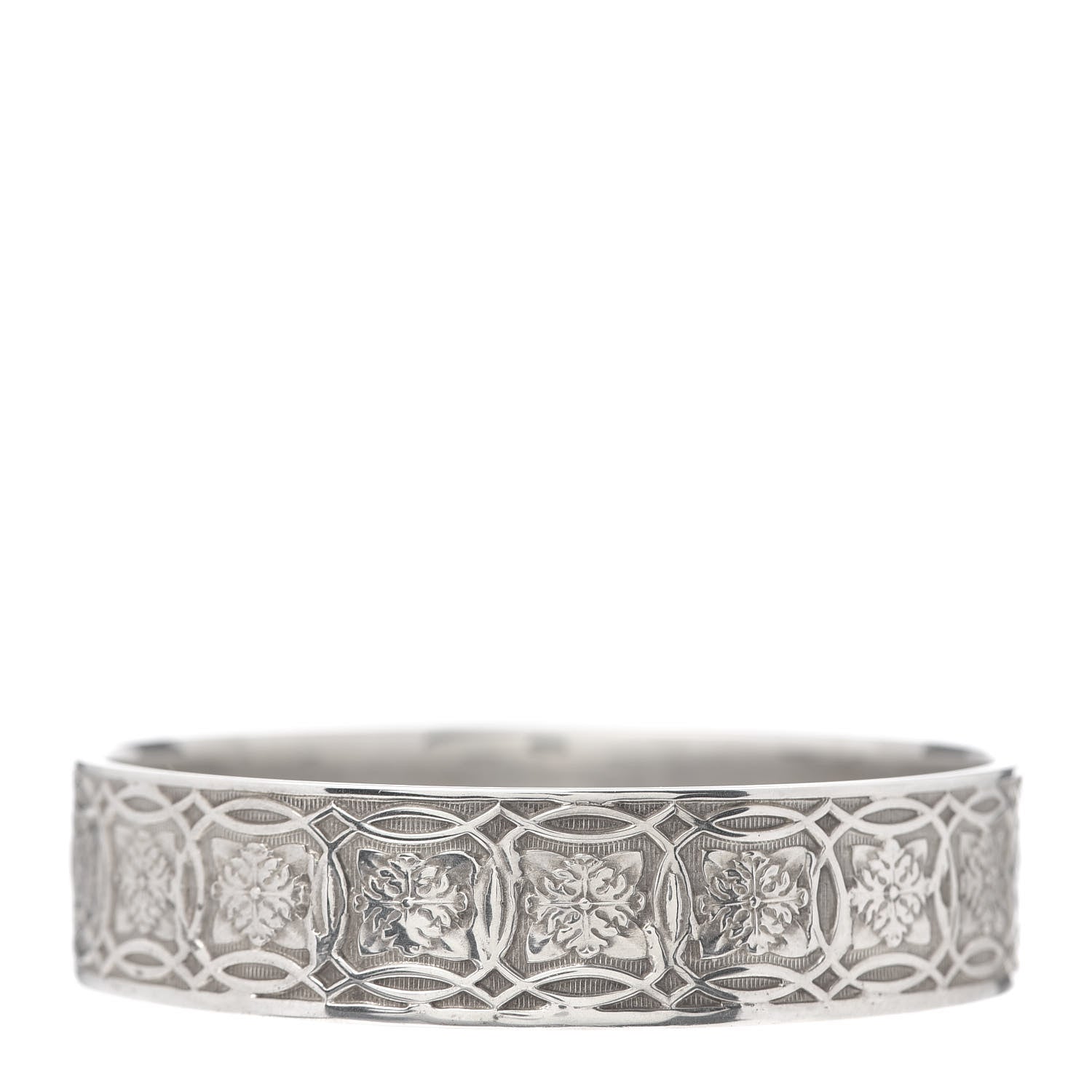 Tiffany Sterling Silver Wide Celtic Makers Mark Bangle Bracelet 3 of 4