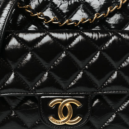 Chanel Shiny Crumpled Calfskin Quilted Wavy CC Hobo Black 8 of 10